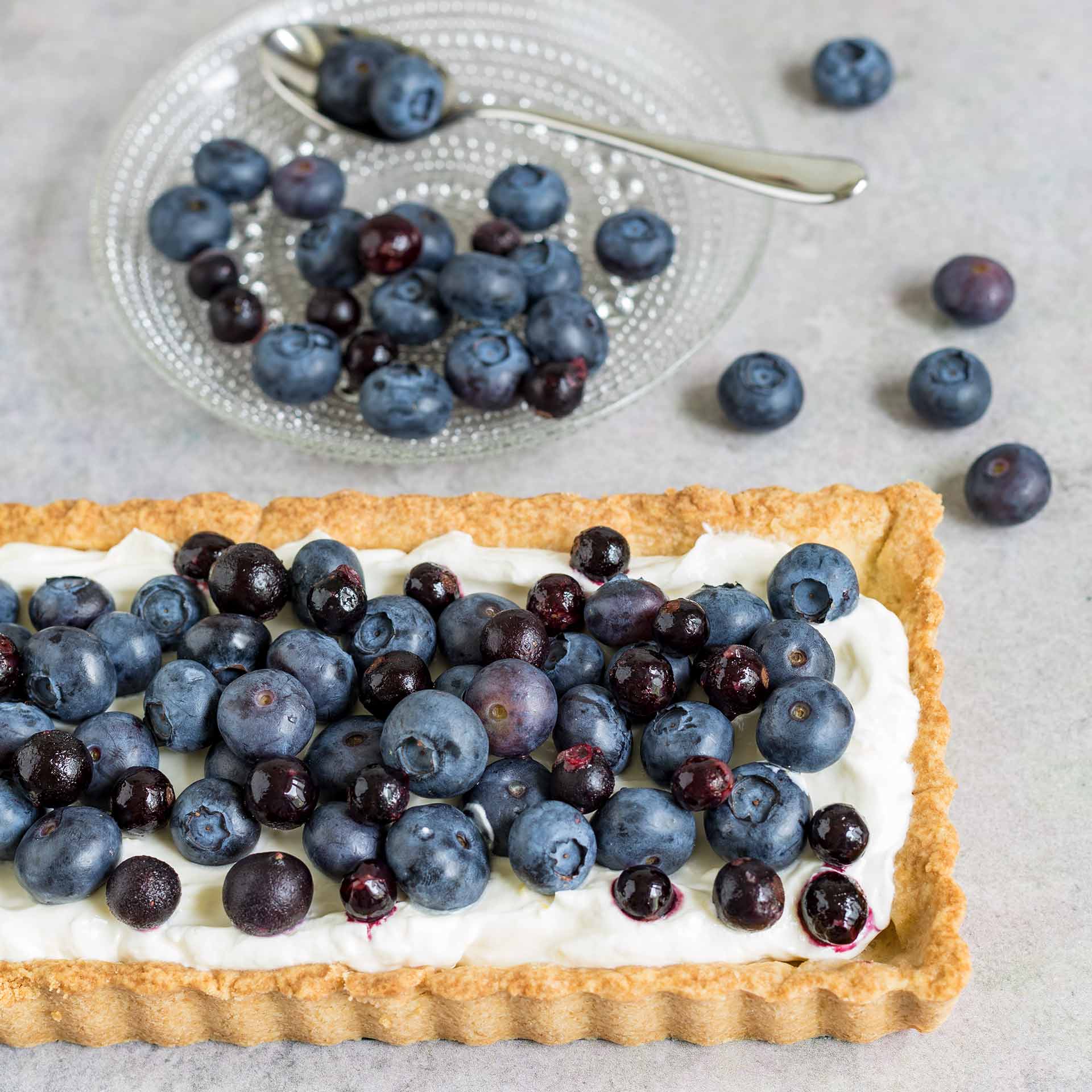 SteviaSweet | Blueberry, blackcurrant and mascarpone pie
